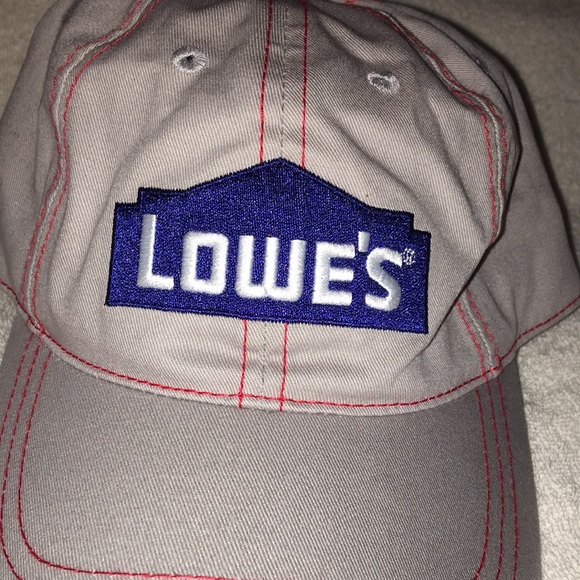 Lowe’s Home Improvement hardware store hat 6 panel trucker style cap gray blue - Picture 4 of 10